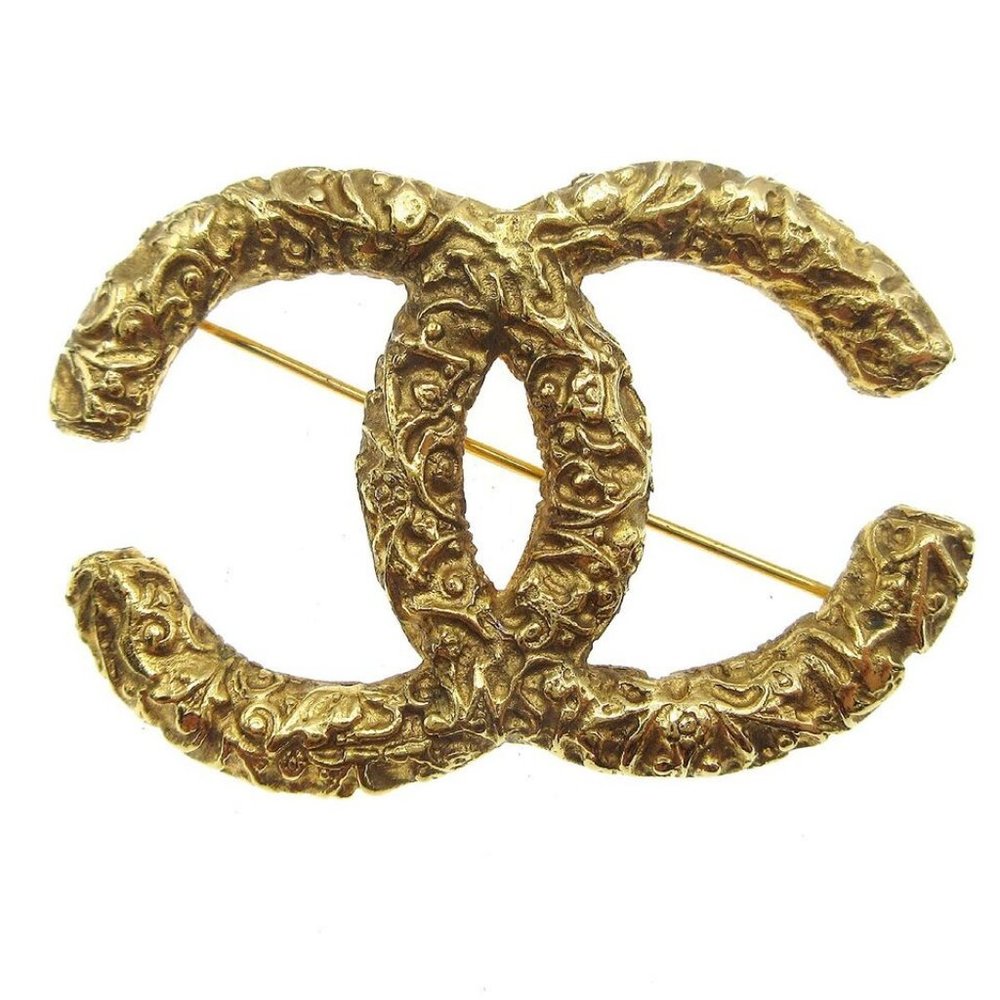 Chanel CC Brooch Pin Gold